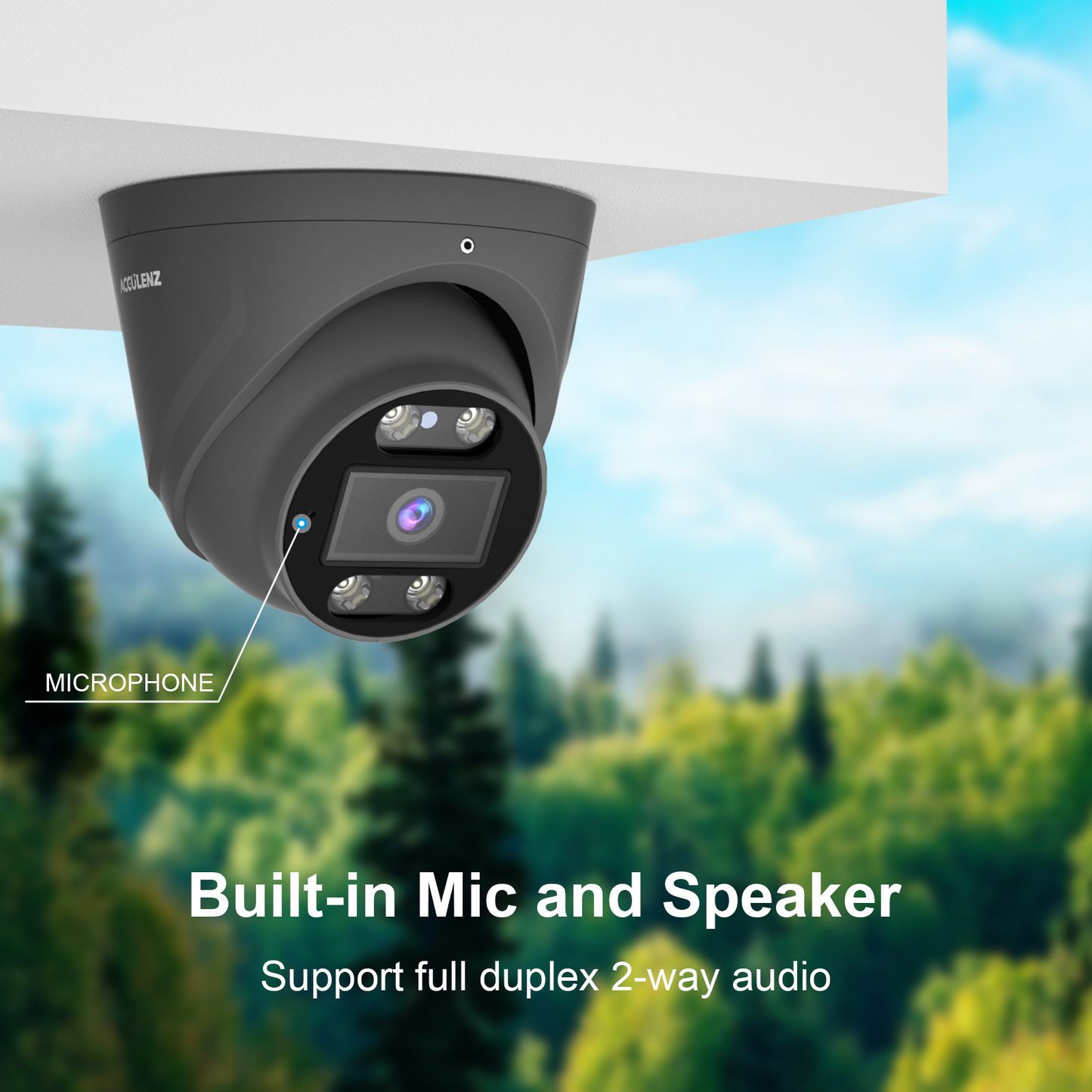 Acculenz D5E 5MP IP PoE Camera With Spotlight